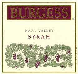 Burgess Cellars 2004 Syrah, Ink Grade, Estate (Napa Valley)