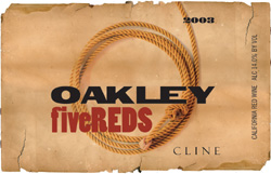 Wine:Cline Cellars 2003 Oakley Five Reds  (California)