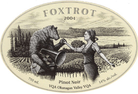 Wine:Foxtrot Vineyards 2004 Pinot Noir  (Okanagan Valley)