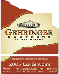 Gehringer Brothers Estate Winery 2005 Cuvée Noire  (Okanagan Valley)
