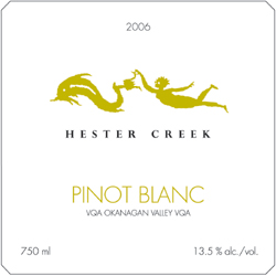 Wine:Hester Creek Estate Winery 2006 Pinot Blanc, Estate (Okanagan Valley)