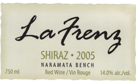 La Frenz Winery 2005 Shiraz  (Okanagan Valley)