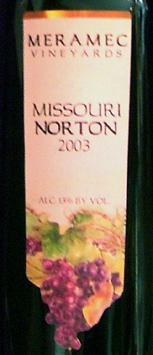 Meramec Vineyards 2003 Norton  (Missouri)
