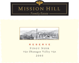 Mission Hill Winery 2005 Reserve Pinot Noir  (Okanagan Valley)