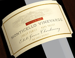 Wine:Monticello Vineyards|Corley Family Napa Valley 2005 Chardonnay, Estate (Oak Knoll District of Napa Valley)