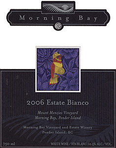 Morning Bay Vineyard & Estate Winery 2006 Estate Bianco, Mount Menzies (Gulf Islands)