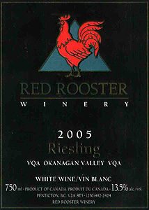 Red Rooster 2005 Riesling (Okanagan Valley)