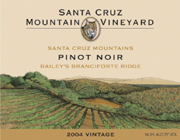 Santa Cruz Mountain Vineyard 2004 Pinot Noir, Bailey’s Branciforte Ridge (Santa Cruz Mountains)