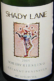 Shady Lane Cellars Semi-Dry Riesling