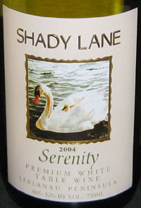 Wine: Shady Lane Cellars 2004 Serenity  (Leelanau Peninsula)