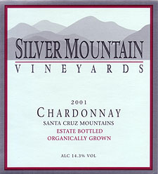 Wine: Silver Mountain Vineyards 2001 Chardonnay - Organically Grown, Estate (Santa Cruz Mountains)