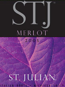 St. Julian Wine Co. 2005 ST. J Merlot  (Lake Michigan Shore)