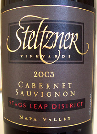 Wine:Steltzner Vineyards 2003 Cabernet Sauvignon, Estate (Stags Leap District)