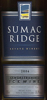 Sumac Ridge Estate Winery 2006 Gewurztraminer Icewine  (Okanagan Valley)
