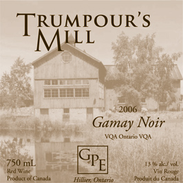 The Grange of Prince Edward Estate Winery 2006 Trumpour's Mill Gamay Noir  (Prince Edward County)