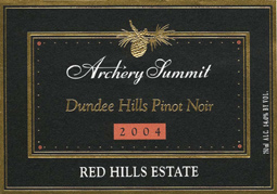 Wine:Archery Summit 2004 Pinot Noir, Red Hills Estate (Dundee Hills)