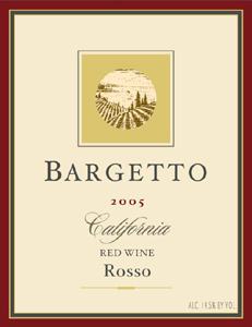 Bargetto Winery 2005 Rosso  (California)