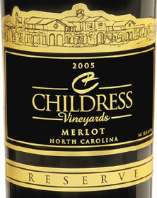 Childress Vineyards 2005 Merlot Reserve  (North Carolina)