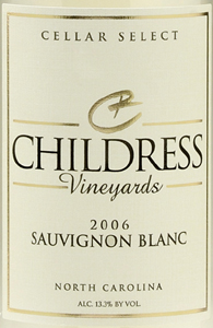 Childress Vineyards 2006 Sauvignon Blanc  (North Carolina)
