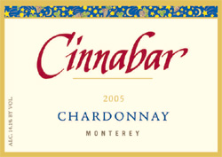 Wine:Cinnabar Vineyard and Winery 2005 Chardonnay  (Monterey)