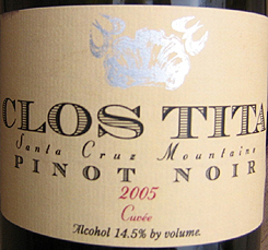 Clos Tita 2004 Pinot Noir Cuvee  (Santa Cruz Mountains)