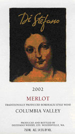 DiStefano Wines 2002 Merlot  (Columbia Valley)
