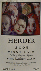 Wine:Herder Winery & Vineyards 2005 Pinot Noir, Bellamay Vineyard (Similkameen Valley)