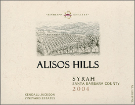 Wine:Highland Estates - Kendall Jackson Vineyard Estates 2004 Syrah, Alisos Hills (Santa Barbara County)