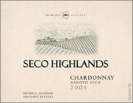 Wine:Highland Estates - Kendall Jackson Vineyard Estates 2005 Chardonnay, Seco Highlands (Arroyo Seco)