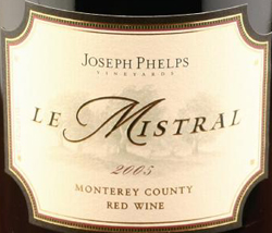 Joseph Phelps Vineyards 2005 Le Mistral  (Monterey County)