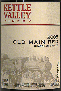 Kettle Valley Winery 2005 Old Main Red, Old Main, King Drive (Okanagan Valley)