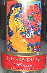 Wine:Lions Peak Vineyards 2005 Marsanne  (California)