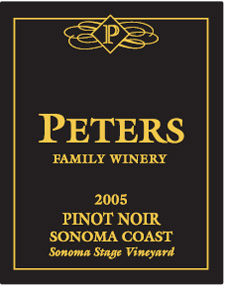 Wine:Peters Family Winery 2005 Pinot Noir, Sonoma Stage Vineyard (Sonoma Coast)