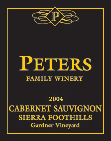 Peters Family Winery 2004 Cabernet Sauvignon, Gardner Vineyard (Sierra Foothills)