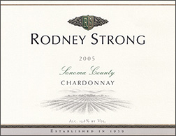 Wine: Rodney Strong Vineyards 2005 Chardonnay  (Sonoma County)