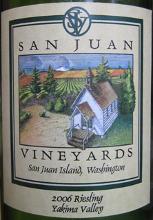 San Juan Vineyards 2006 Riesling  (Yakima Valley)