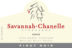Wine:Savannah-Chanelle Vineyards 2003 Pinot Noir, Tina Marie Vineyard (Green Valley of Russian River Valley)
