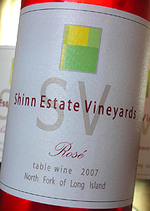 Shinn Estate Vineyards 2007 Rosé, Estate (North Fork of Long Island)