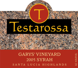 Testarossa Vineyards 2005 Syrah, Garys’ Vineyard (Santa Lucia Highlands)