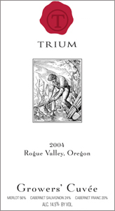 Wine:Trium Winery 2004 Growers' Cuvee  (Rogue Valley)