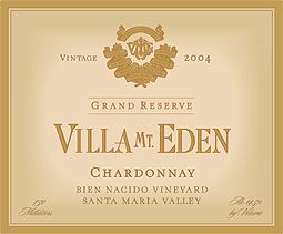 Villa Mt. Eden Winery 2004 Grand Reserve Chardonnay, Bien Nacido Vineyard (Santa Maria Valley)