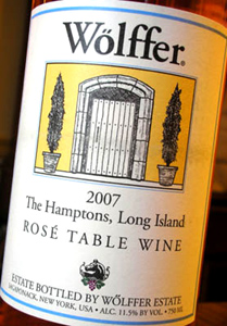 Wolffer Estate Vineyard 2007 Rose  (Hamptons Long Island)