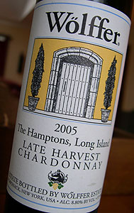 Wolffer Estate 2005 Late Harvest Chardonnay  (Long Island)