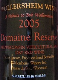 Wollersheim Winery 2005 Domaine Reserve  (Wisconsin)