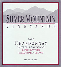 Silver Mountain Vineyards, Santa Cruz Mountains Estate Chardonnay